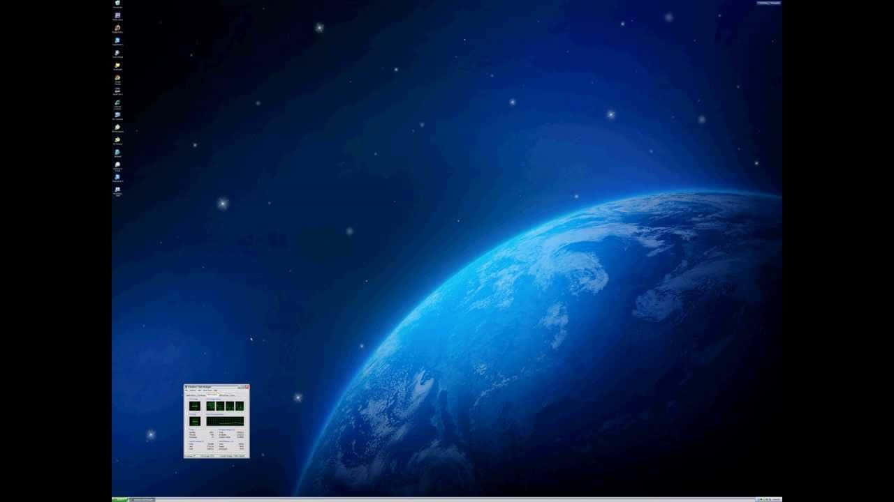 從太空看到的地球，帶有藍色大氣層和星星