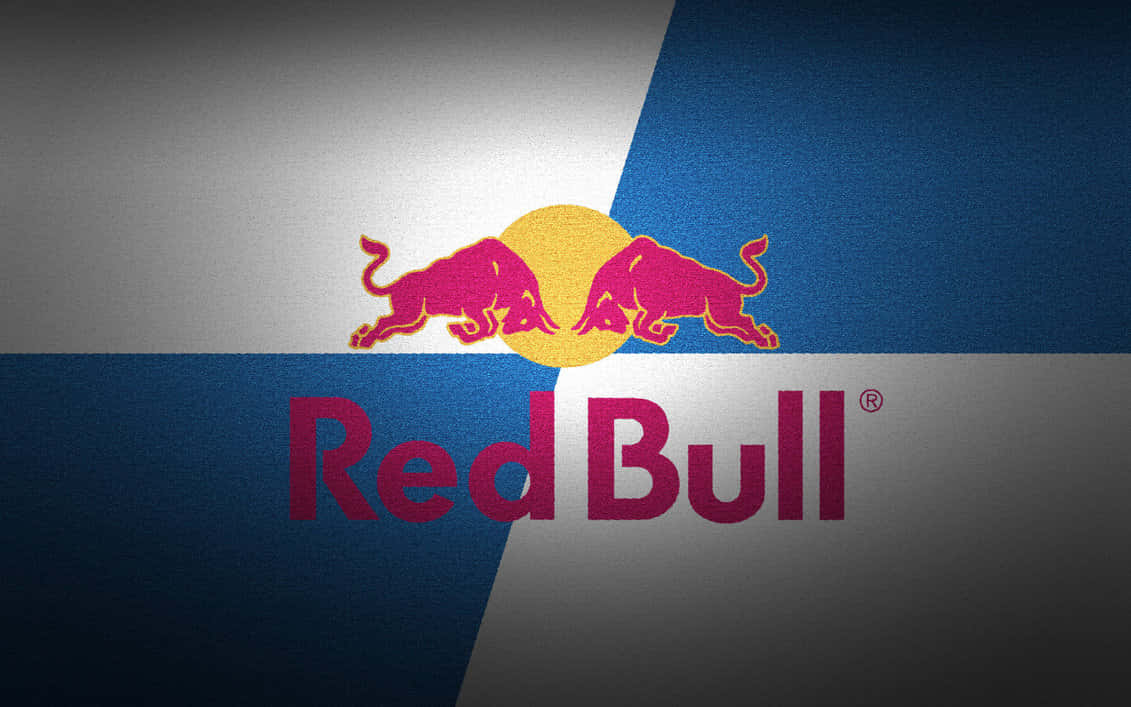 Red Bull 標誌，兩頭粉紅色的公牛在黃色太陽上方互相衝撞。