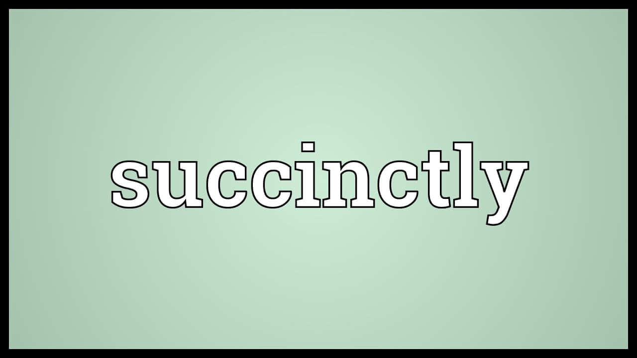 HD 桌布 壁紙 — 單詞 succinctly 以粗體白色字體居中顯示在柔和的薄荷綠色背景上，帶有黑色邊框。