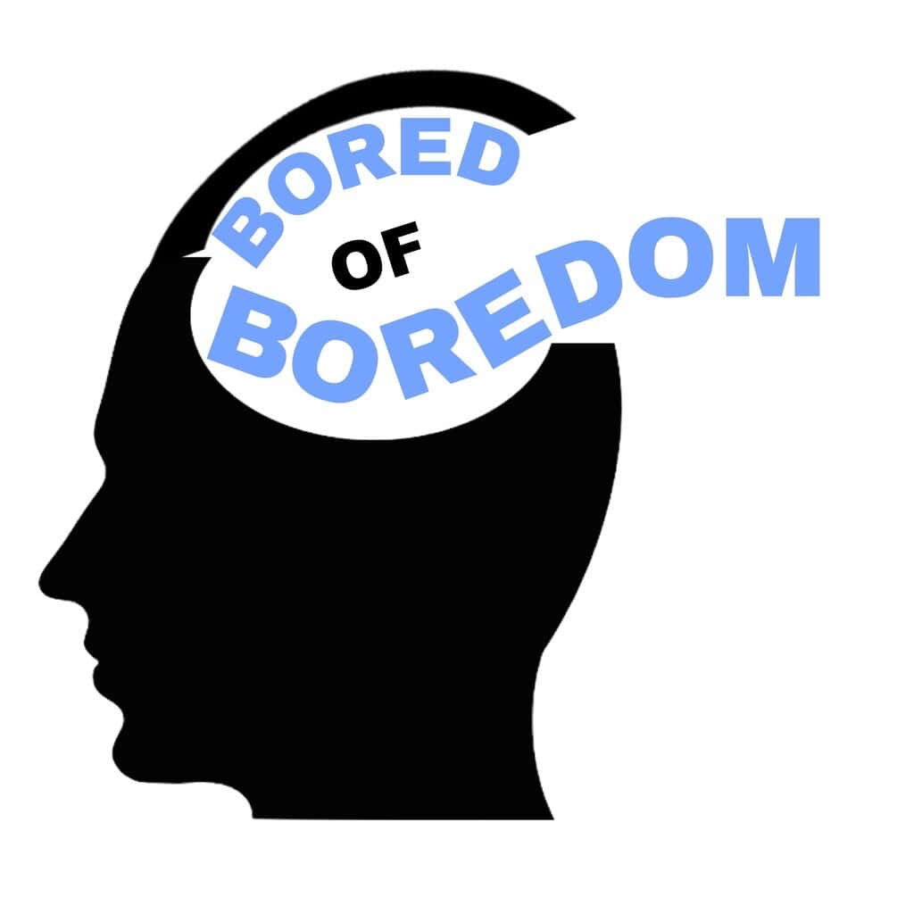 黑色頭部剪影，頂部出現 'Bored of Boredom' 文字。