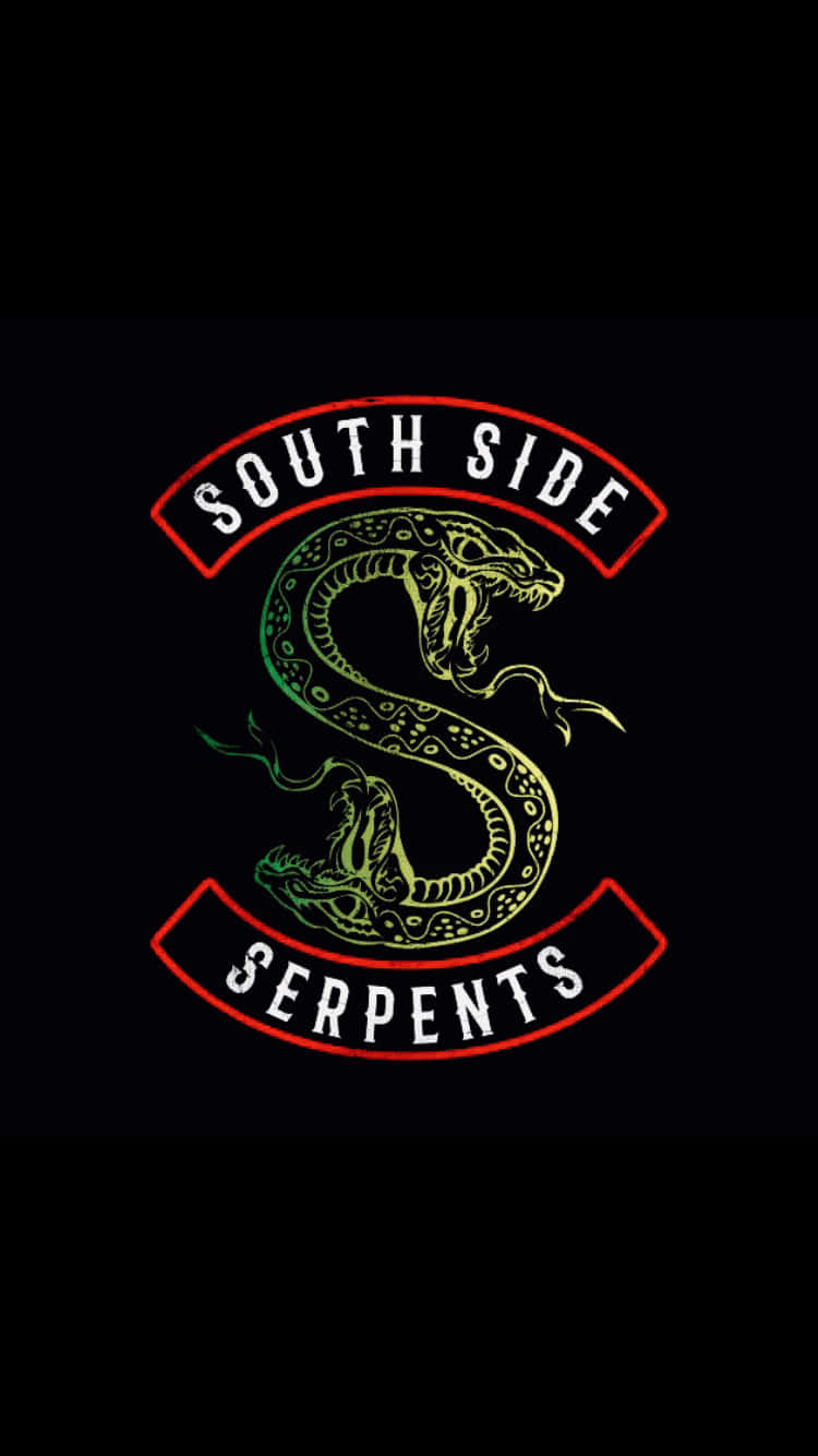 South Side Serpents 標誌，以綠色蛇形成 S 形。