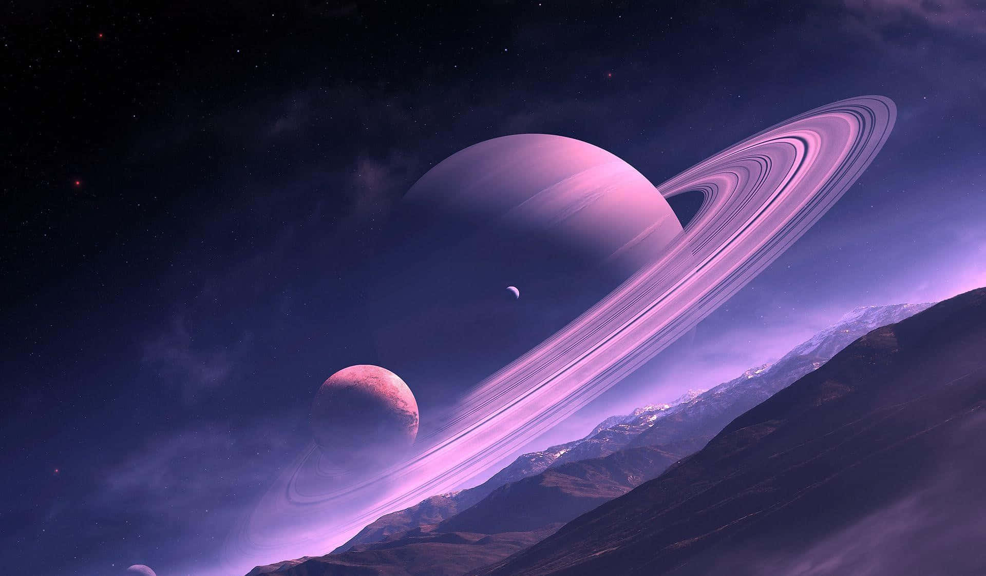 土星行星環與雲層的壯觀景象 — 土星 壁紙