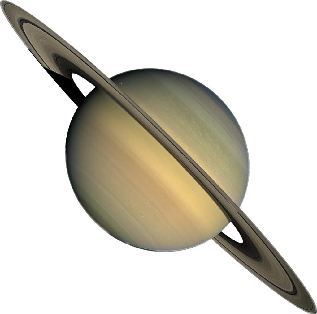 土星行星環狀結構獨立圖 壁紙 — 土星壯麗的景觀，其標誌性光環在太空的黑暗中柔和發光。