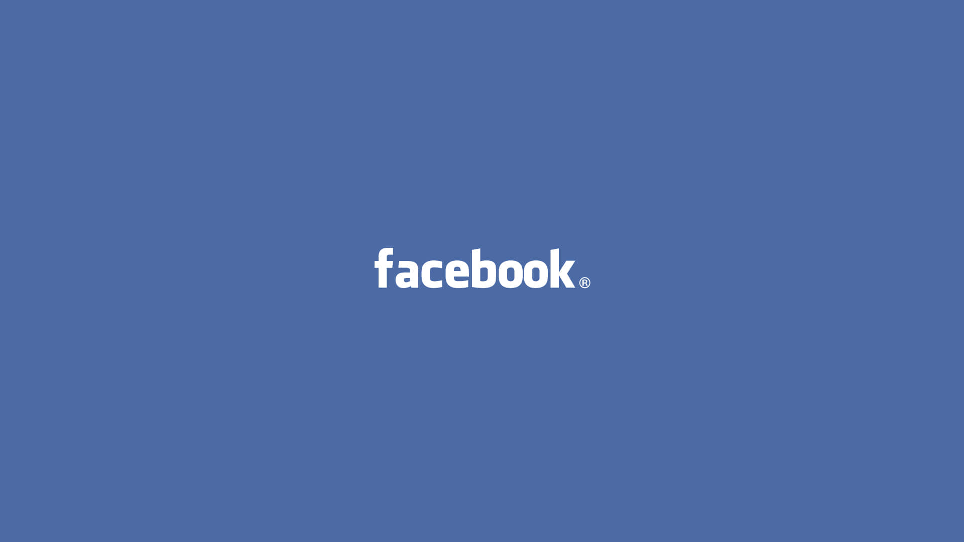 Facebook標誌居中於純藍色背景上