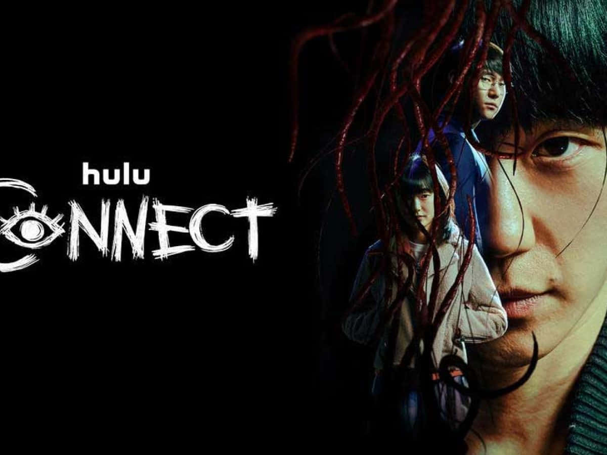 三個人糾纏在紅色藤蔓中，背景黑暗，為Hulu的Connect。