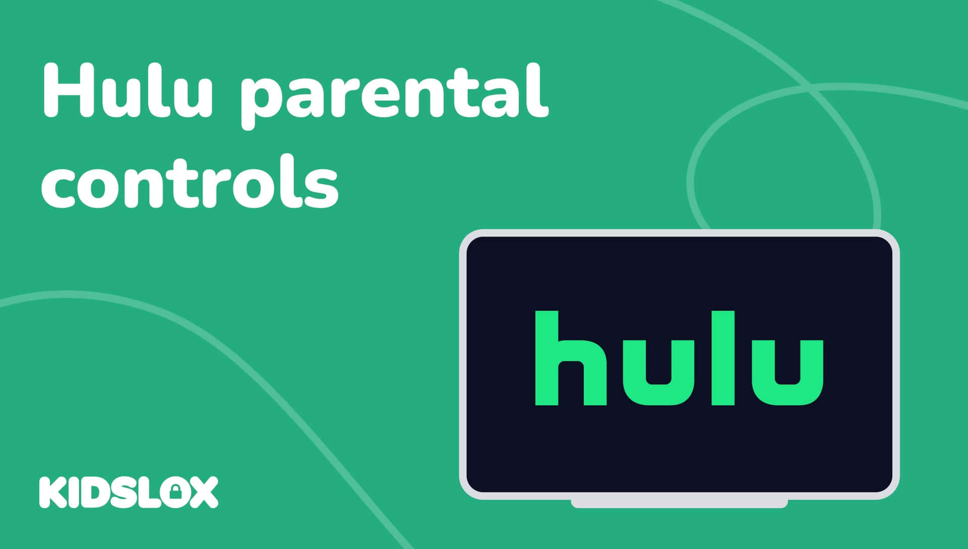 Hulu 家長監控圖形，帶有綠色背景和電視螢幕標誌。