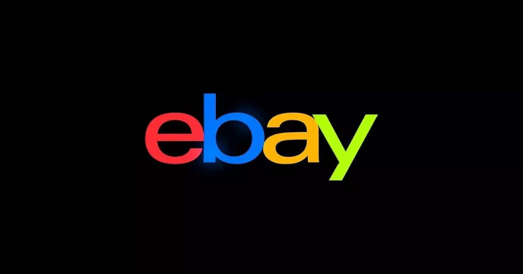 黑色背景上帶有彩色字母的 Ebay 標誌