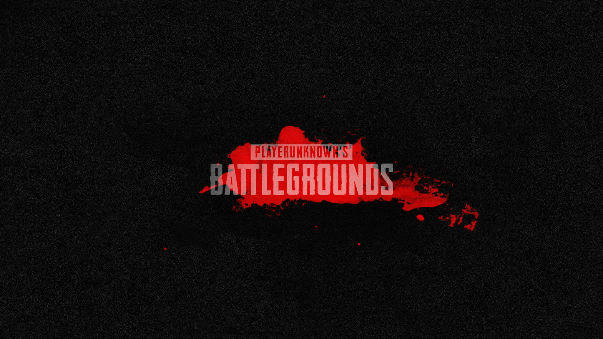 黑色背景上紅色濺射嘅 PlayerUnknown's Battlegrounds 標誌