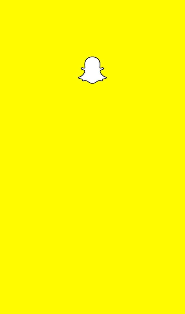 黃色背景上的Snapchat鬼魂標誌