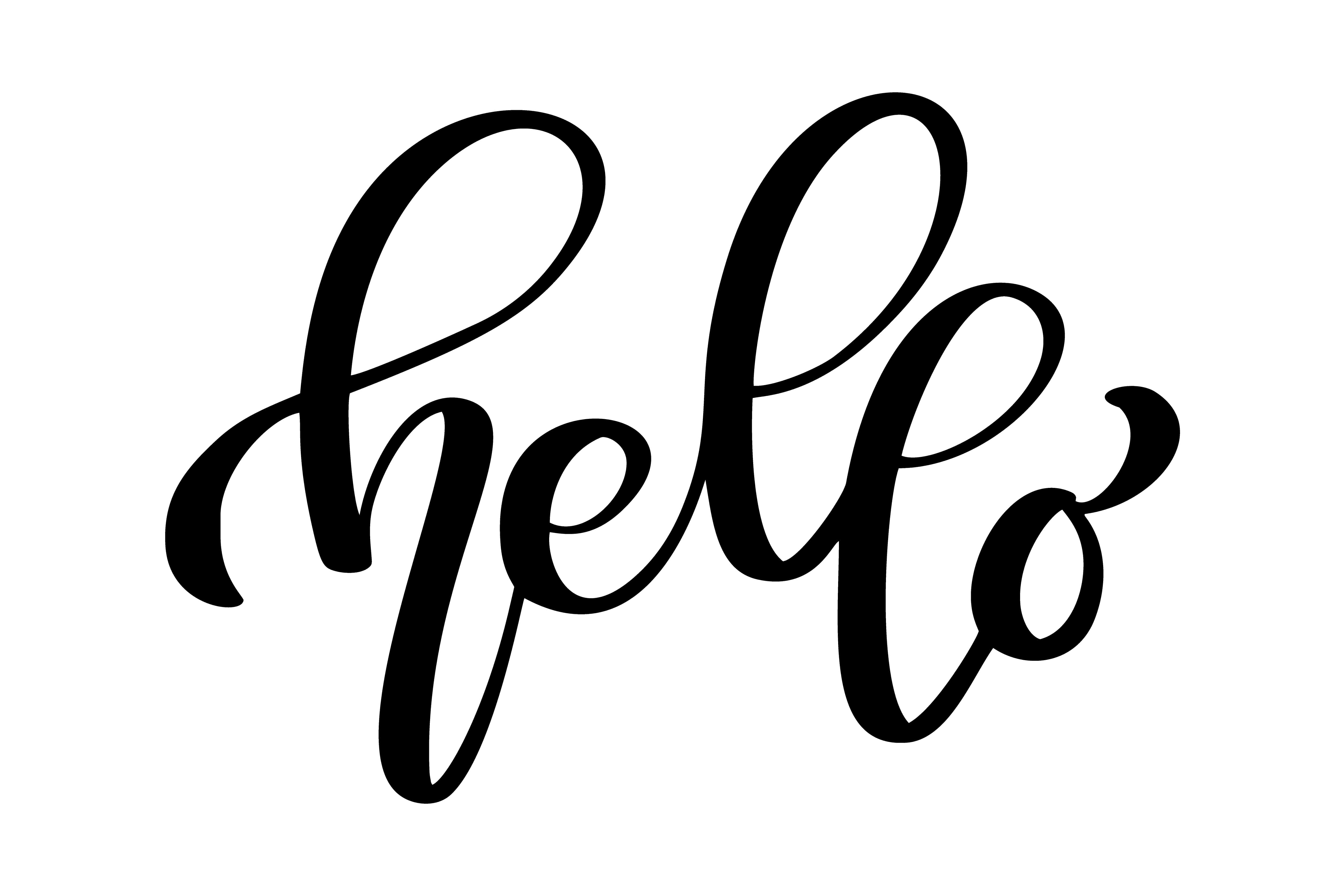 Black And White Word 桌布 壁紙 — 在潔白背景上以優雅黑色草書拼寫「Pelle」。