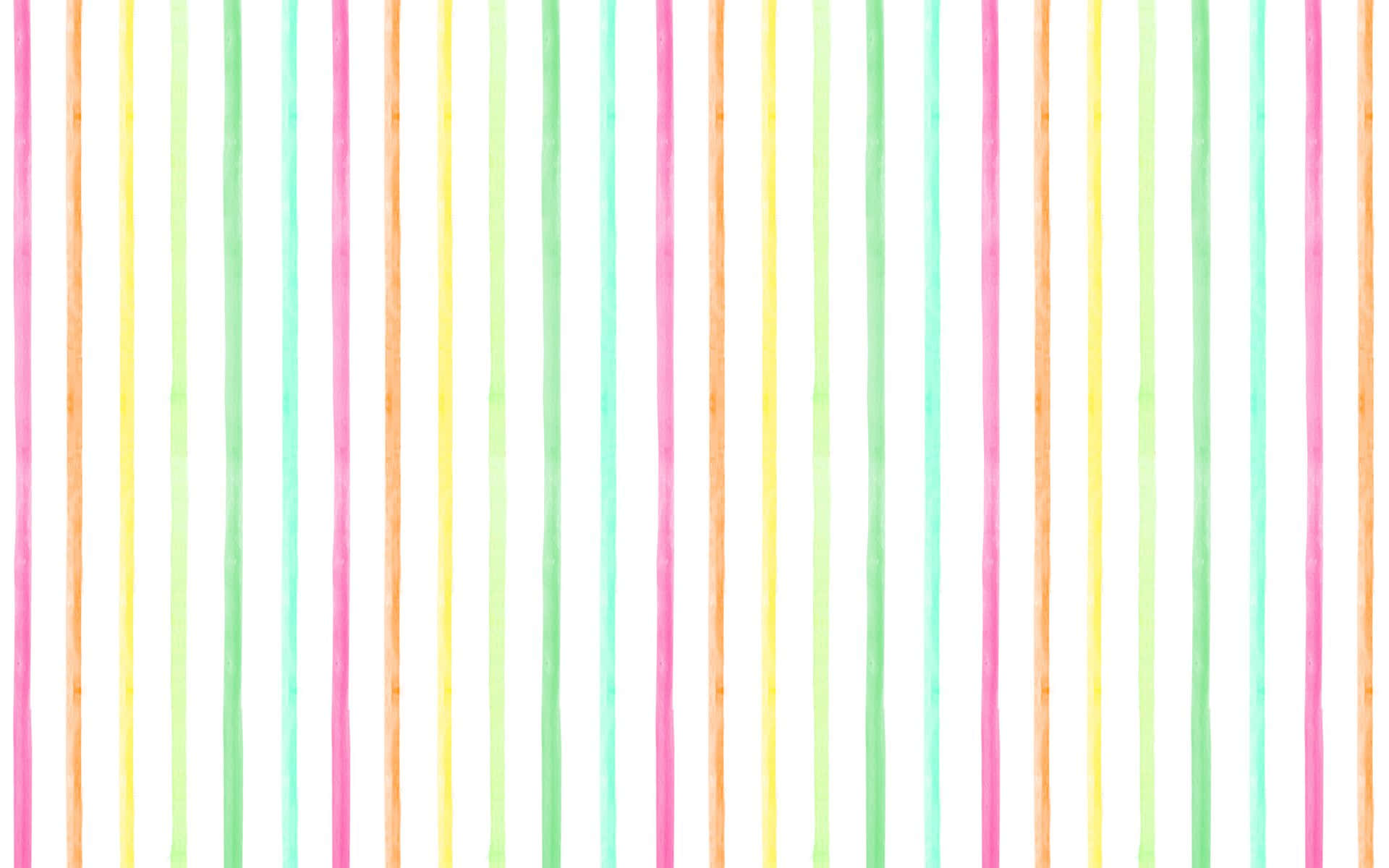 Stripes 桌布 壁紙 — 在白色背景上，粉紅色、黃色、綠色和橙色的鮮豔粉彩水彩條紋。