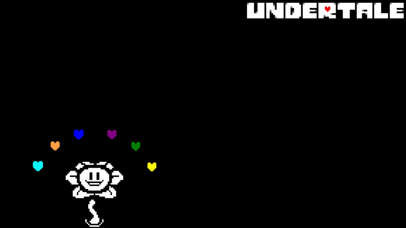 來自Undertale的Sans以像素藝術風格微笑，周圍漂浮著心形。