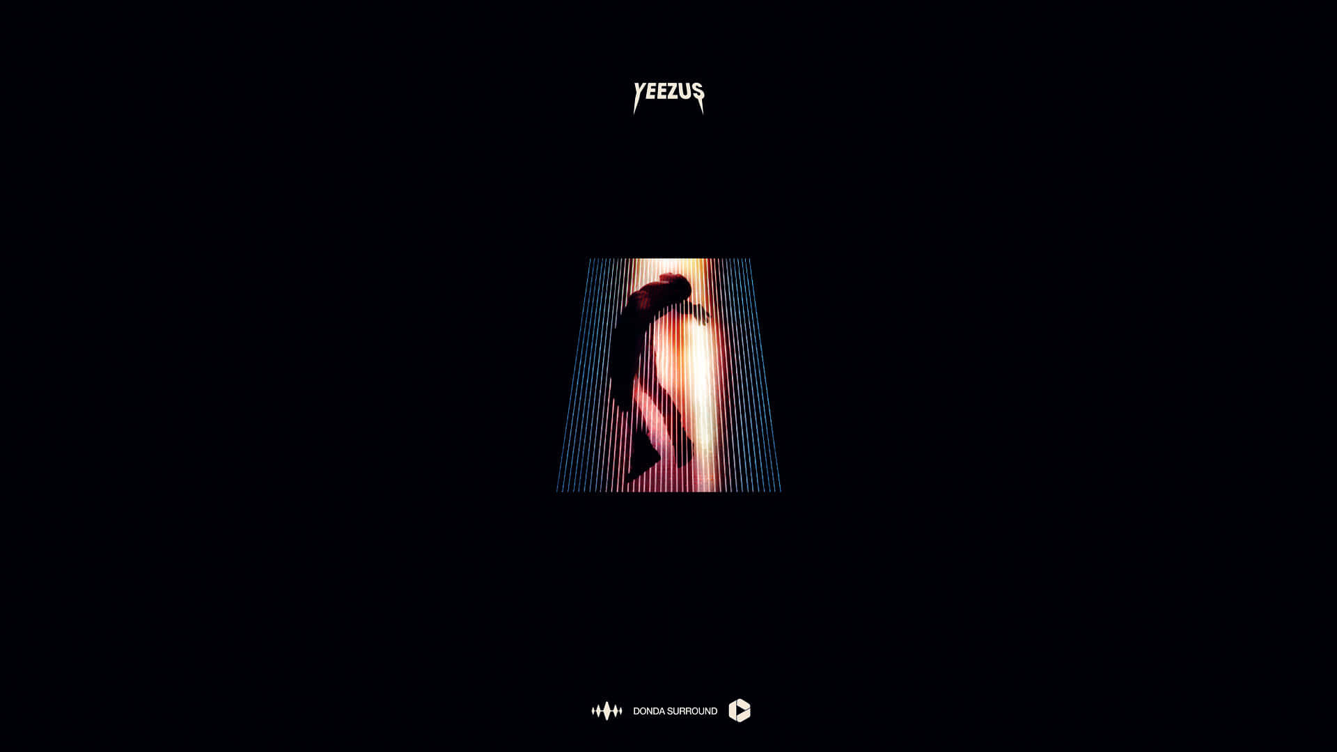 專輯封面，黑色背景上有一個發光的棱鏡，內含彎曲的剪影。