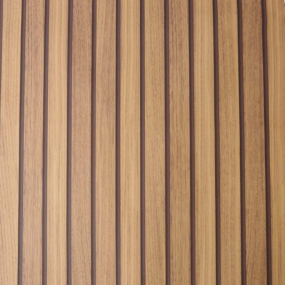 Brown Wood 桌布 壁紙 — 垂直木條的特寫，帶有天然木紋和溫暖的棕色色調，形成紋理圖案。