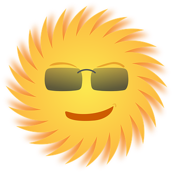 型格太陽表情符號插畫 壁紙