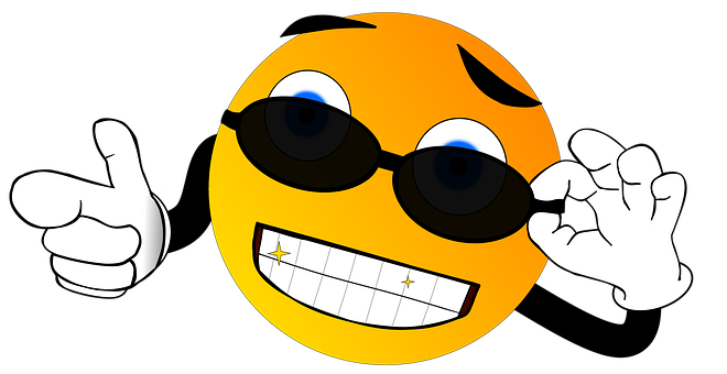 型格笑哈哈太陽眼鏡表情符號 壁紙