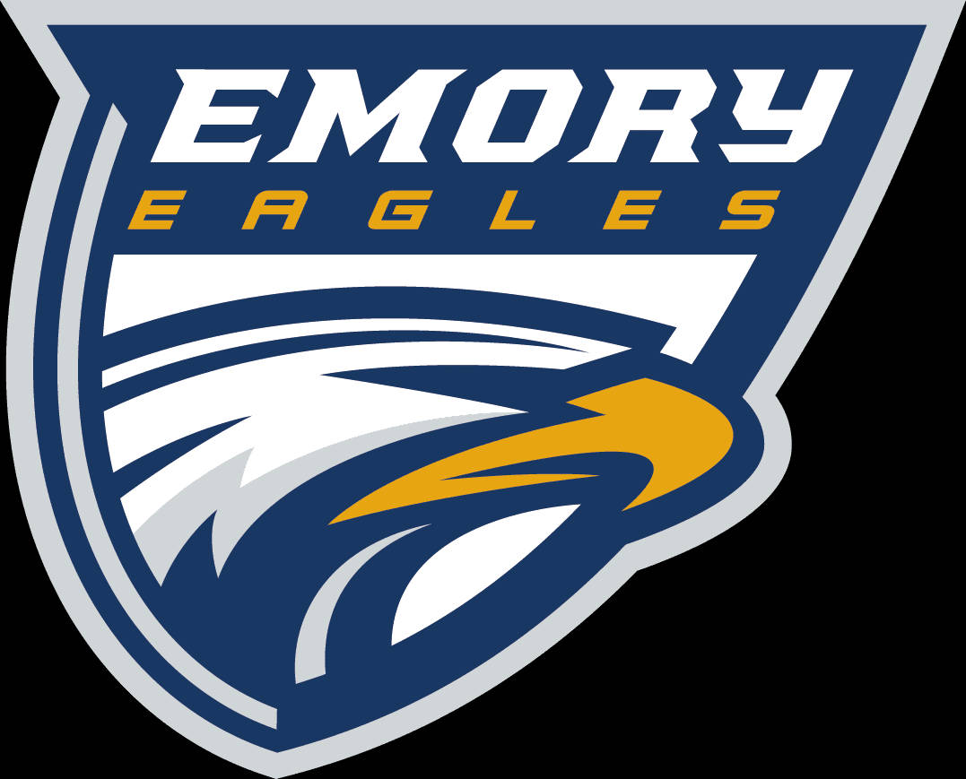 Emory Eagles 運動標誌，帶有鷹頭和球隊名稱。