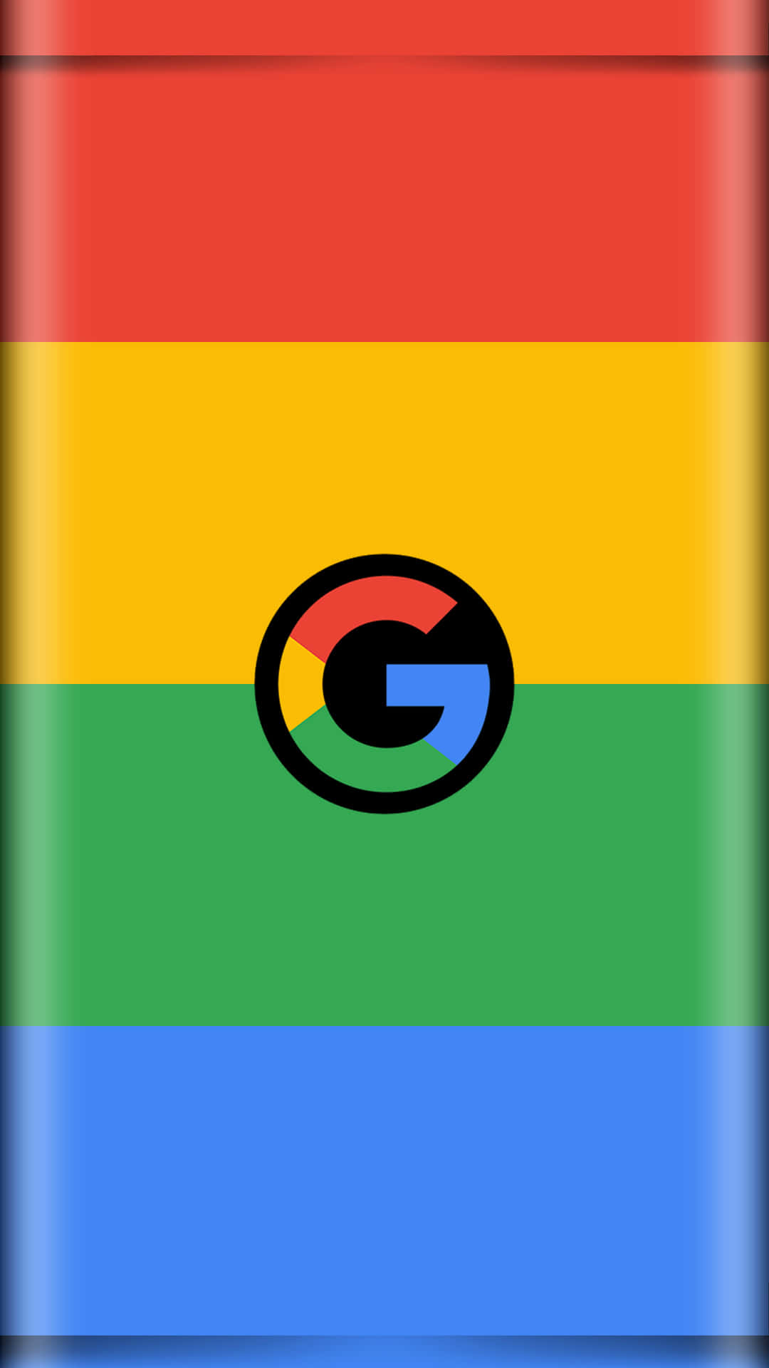 Google 標誌在彩虹色背景上，帶有紅色、黃色、綠色和藍色條紋。 — Google Chrome GIF 壁紙