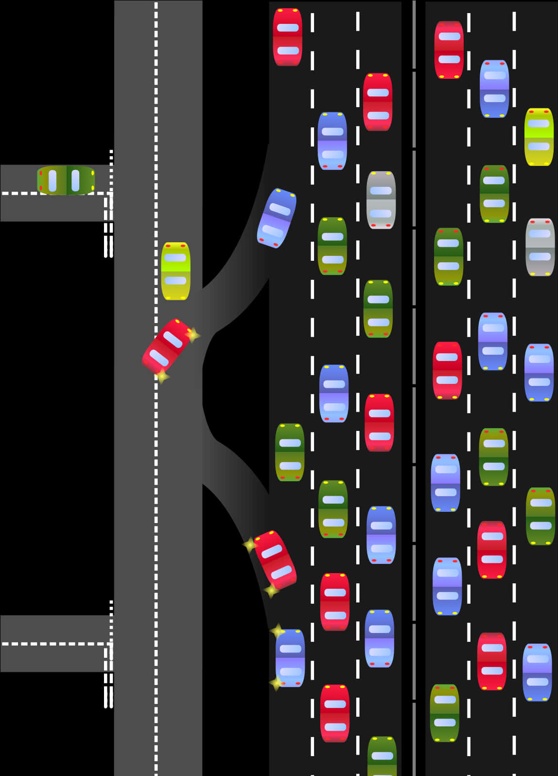 塞車卡通插圖 壁紙