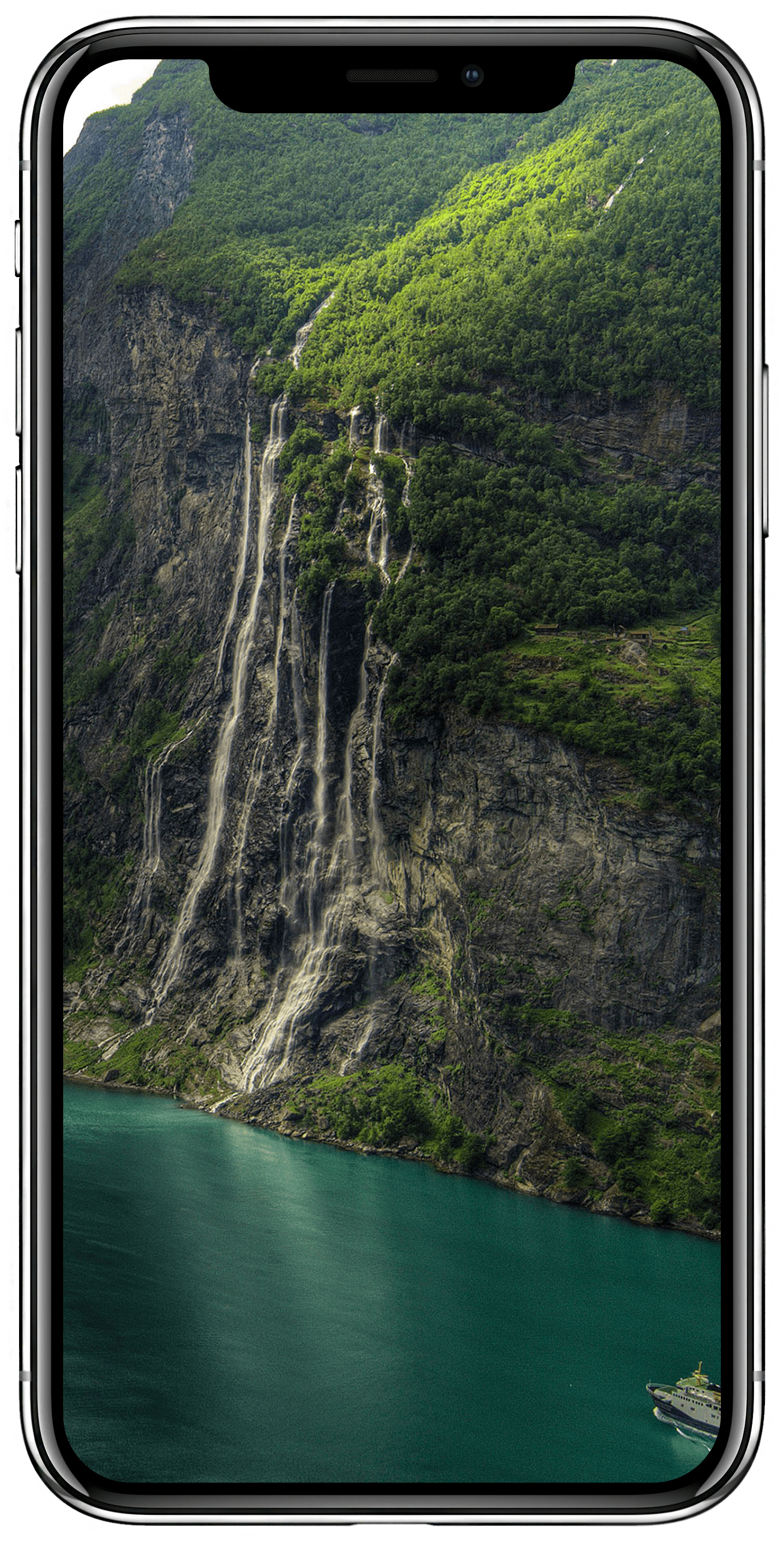 壯麗懸崖瀑布風景