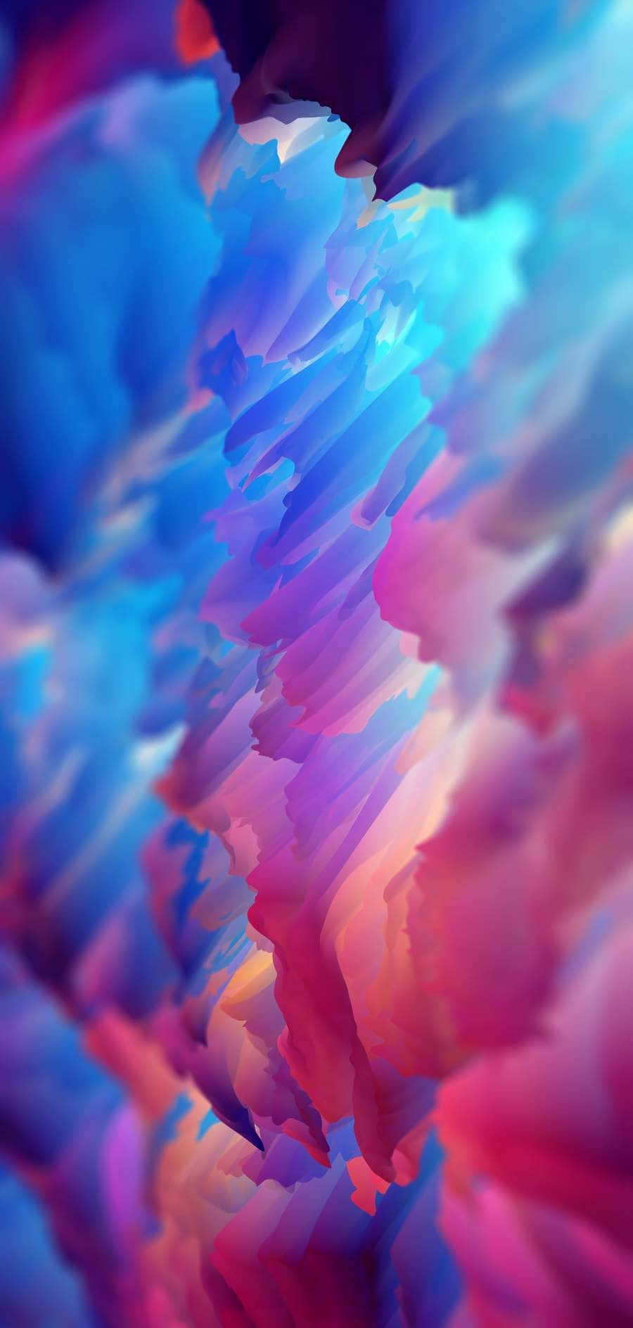 帶有藍色、紫色和粉紅色漩渦漸變的抽象數位藝術作品。