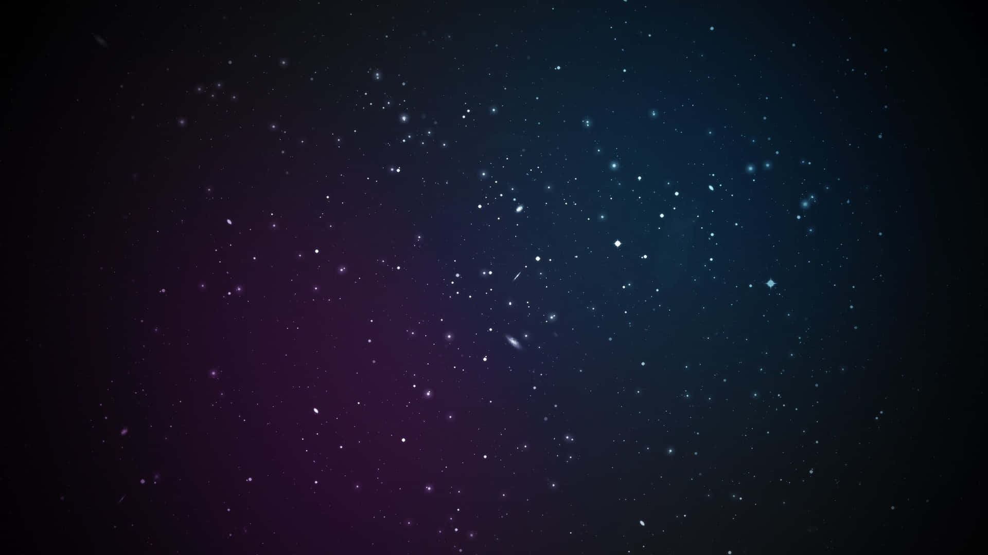廣闊的星場，星系在紫色和藍綠色中發光，背景是黑暗的宇宙。