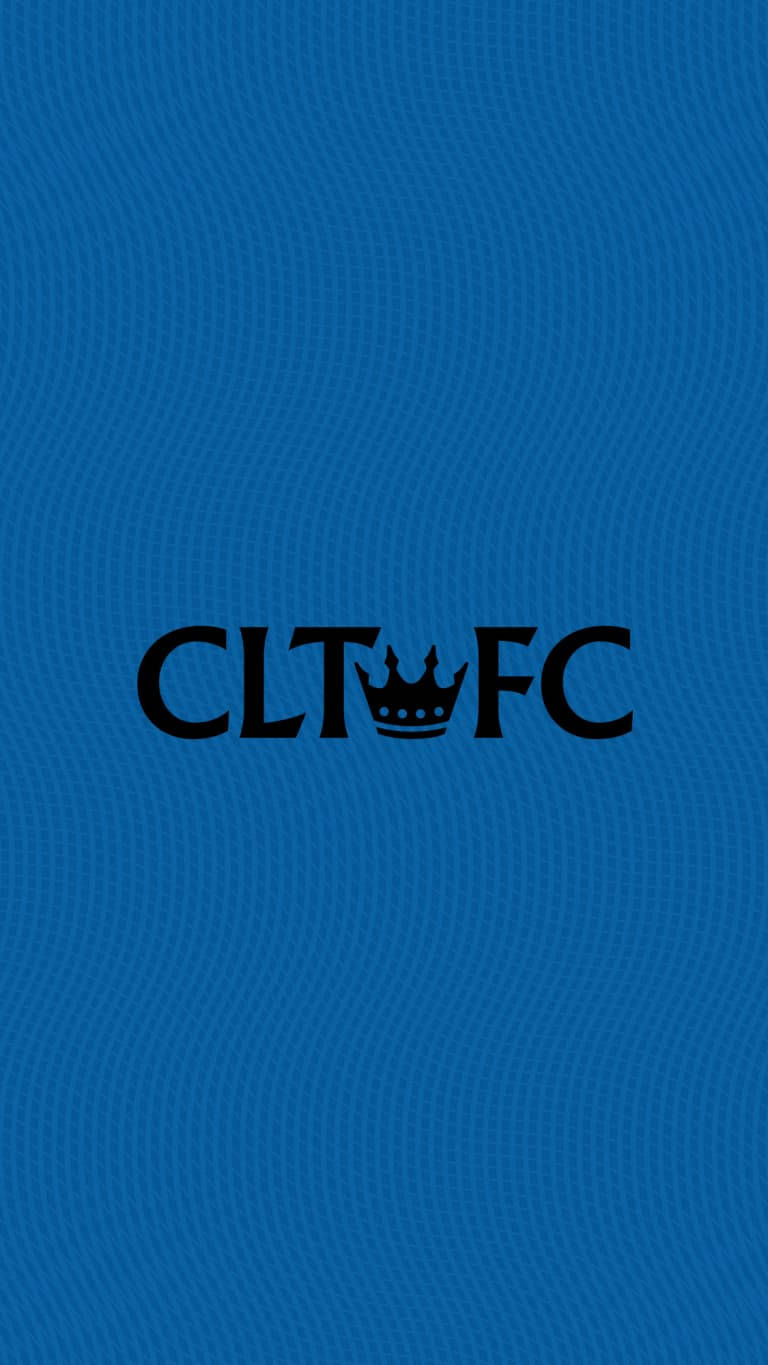 帶有黑色CLTFC運動隊標誌的藍色紋理牆紙。