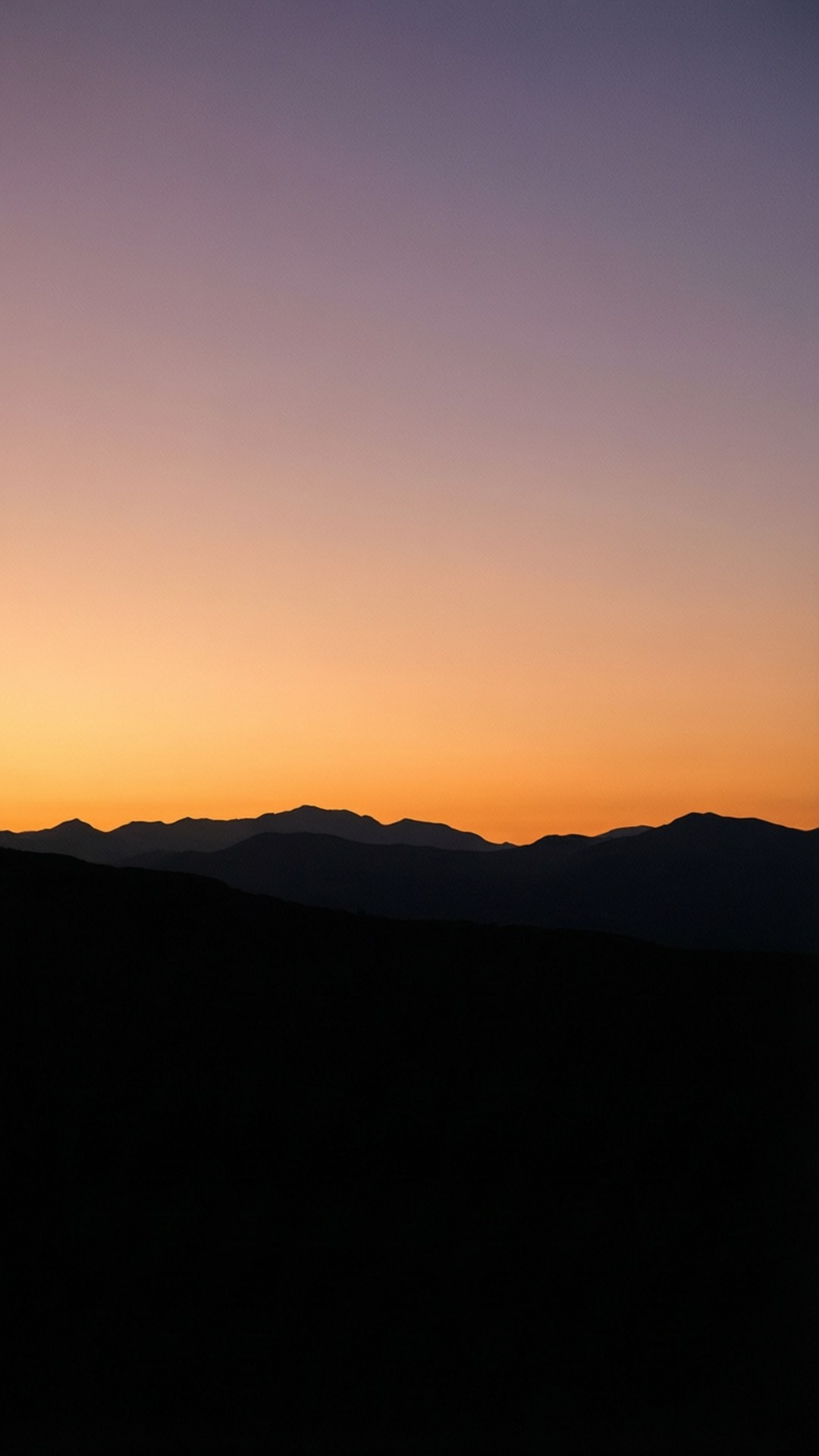 簡約夕陽山影漸層，適用於 Samsung