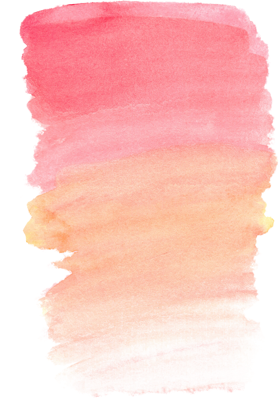 夕陽水彩漸層背景 壁紙 — 柔和的水彩洗滌效果，粉桃色與珊瑚色在純黑背景上垂直交融。