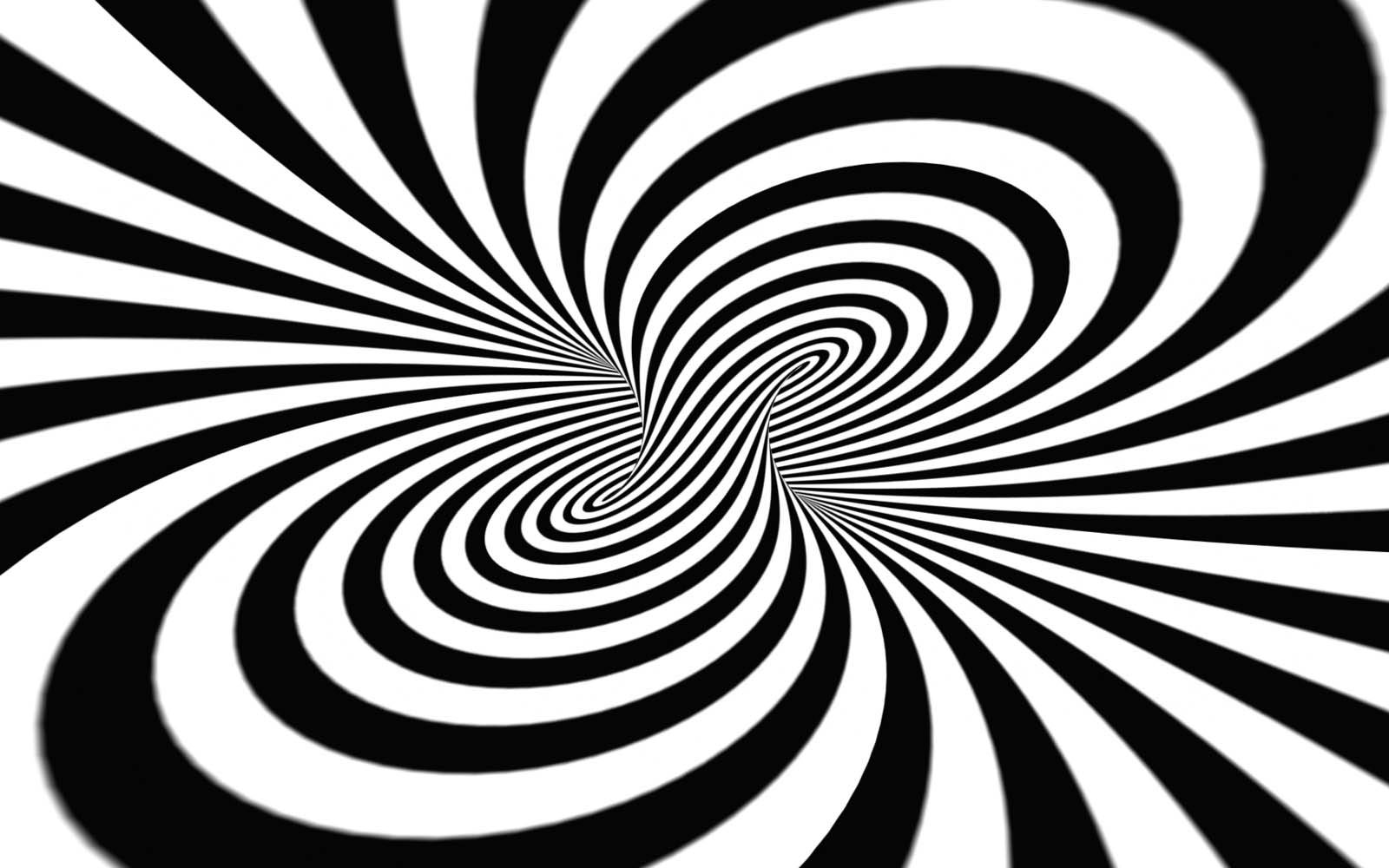 黑白催眠螺旋錯覺圖案