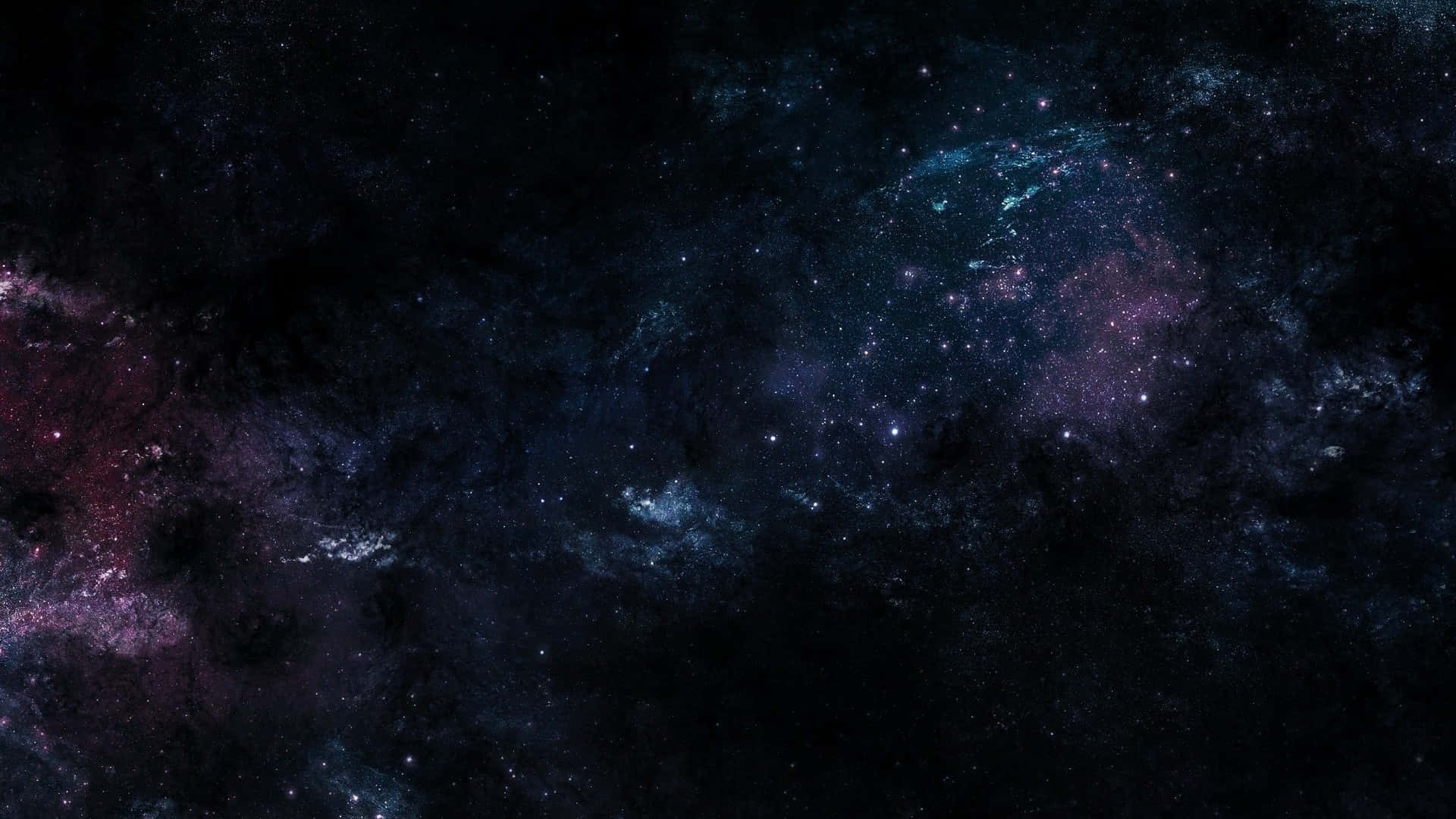 外太空星空背景 壁紙 — 廣闊的宇宙空間，充滿了發光的星星和旋轉的星雲，在深藍色和紫色中，映襯著黑暗的虛空。