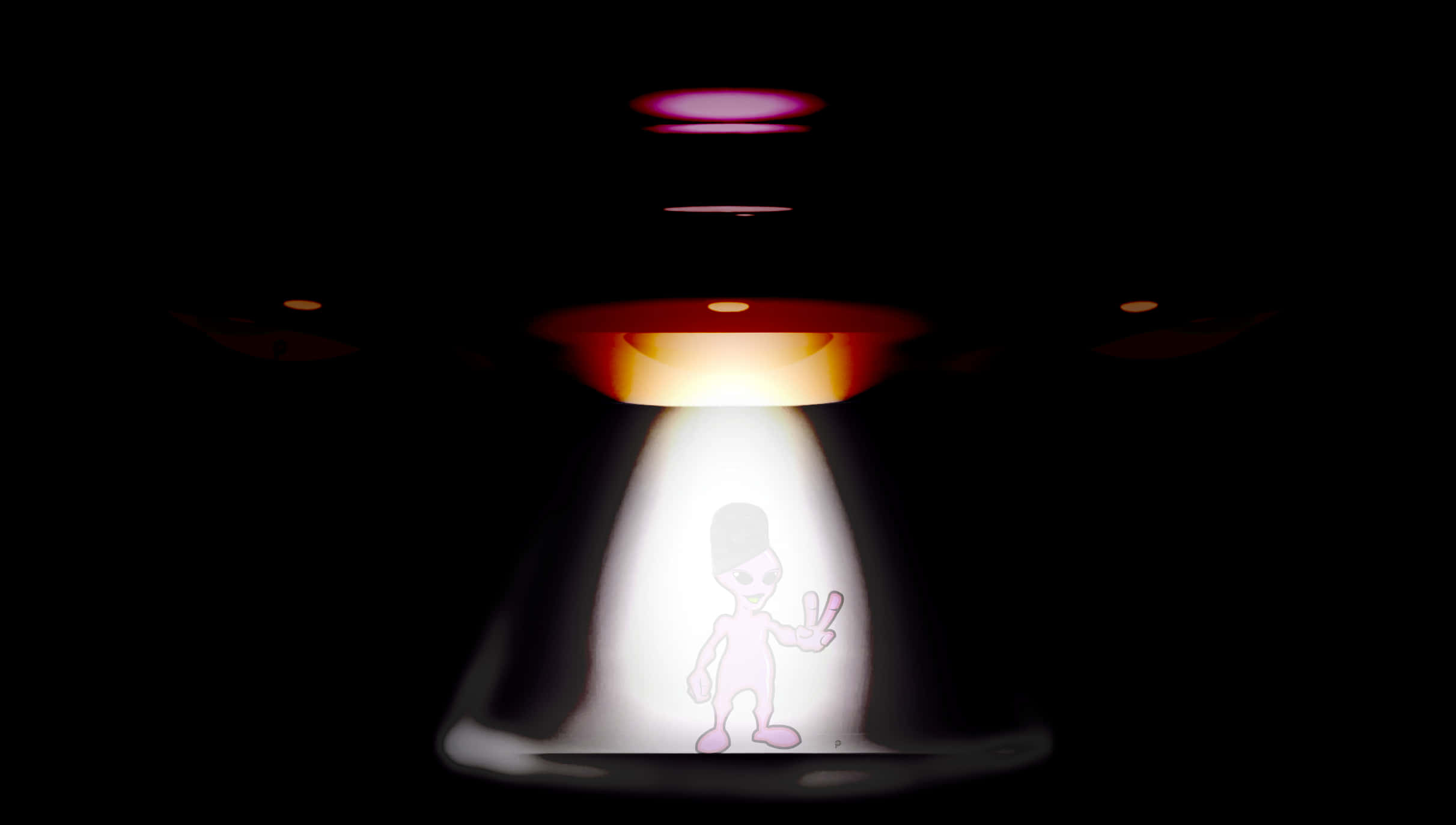 外星人綁架 UFO 插畫 壁紙