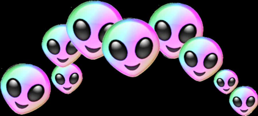 外星人表情符號瀑布 壁紙