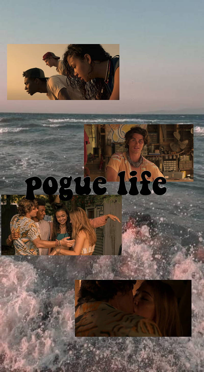 來自Pogue Life的電影場景，在日落時分拍打的海浪之上。