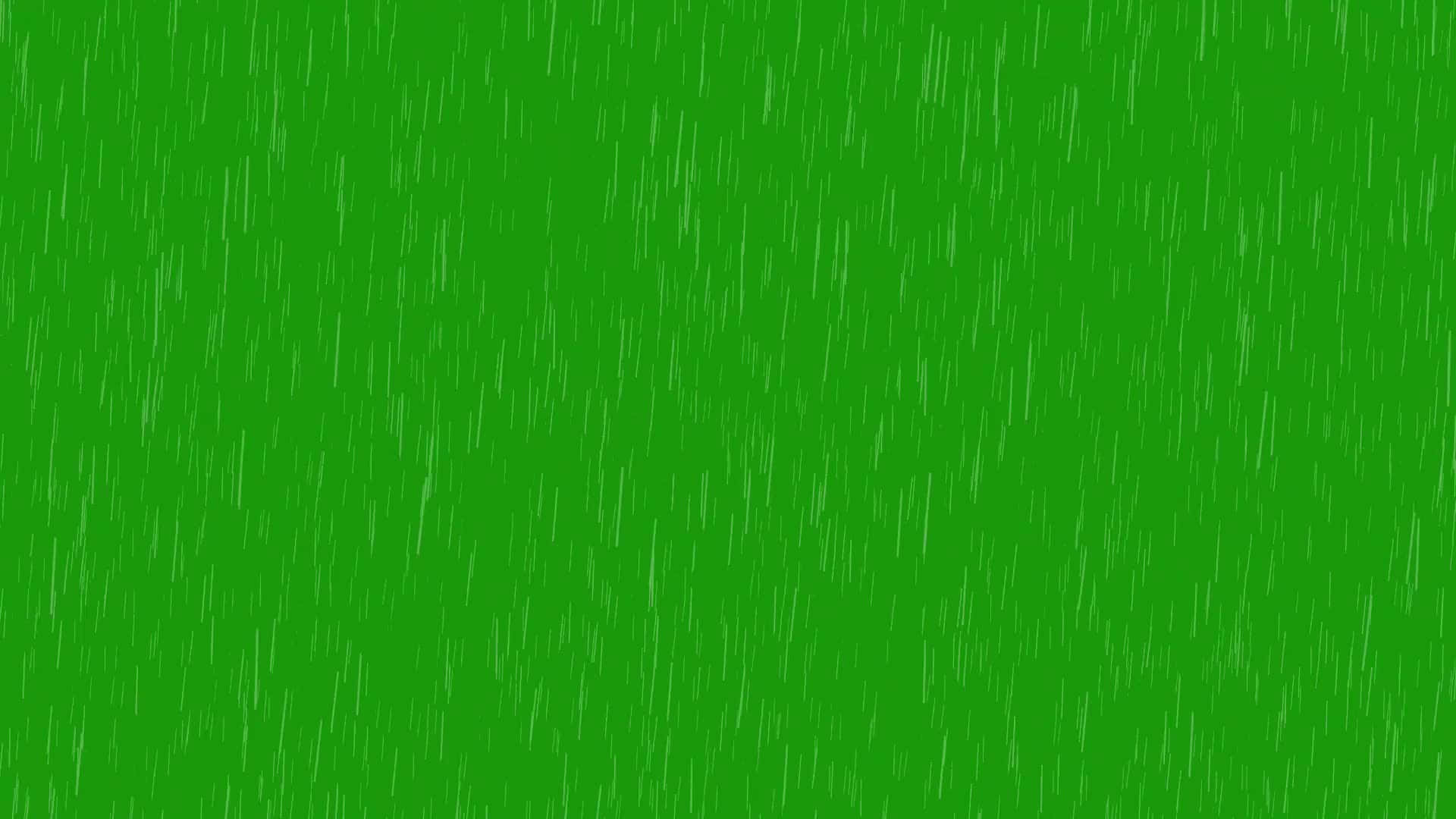 用於影片合成的綠色屏幕，帶有白色斜向雨絲。