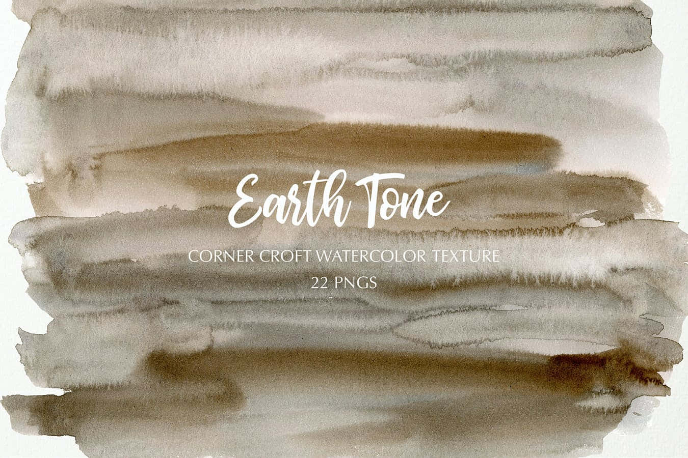 多彩水彩紋理 壁紙 — 柔和的大地色調水彩筆觸，以棕色和灰色營造出帶有層疊水洗效果的紋理抽象背景。