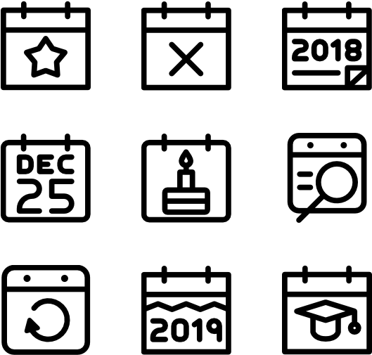 多款日曆圖示組合 壁紙