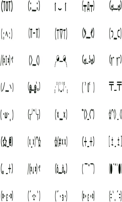 多種傷心表情符號 壁紙 — 深色背景上充滿發光綠色表情符號和文字符號，以網格圖案排列。