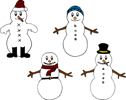 多種雪人卡通
