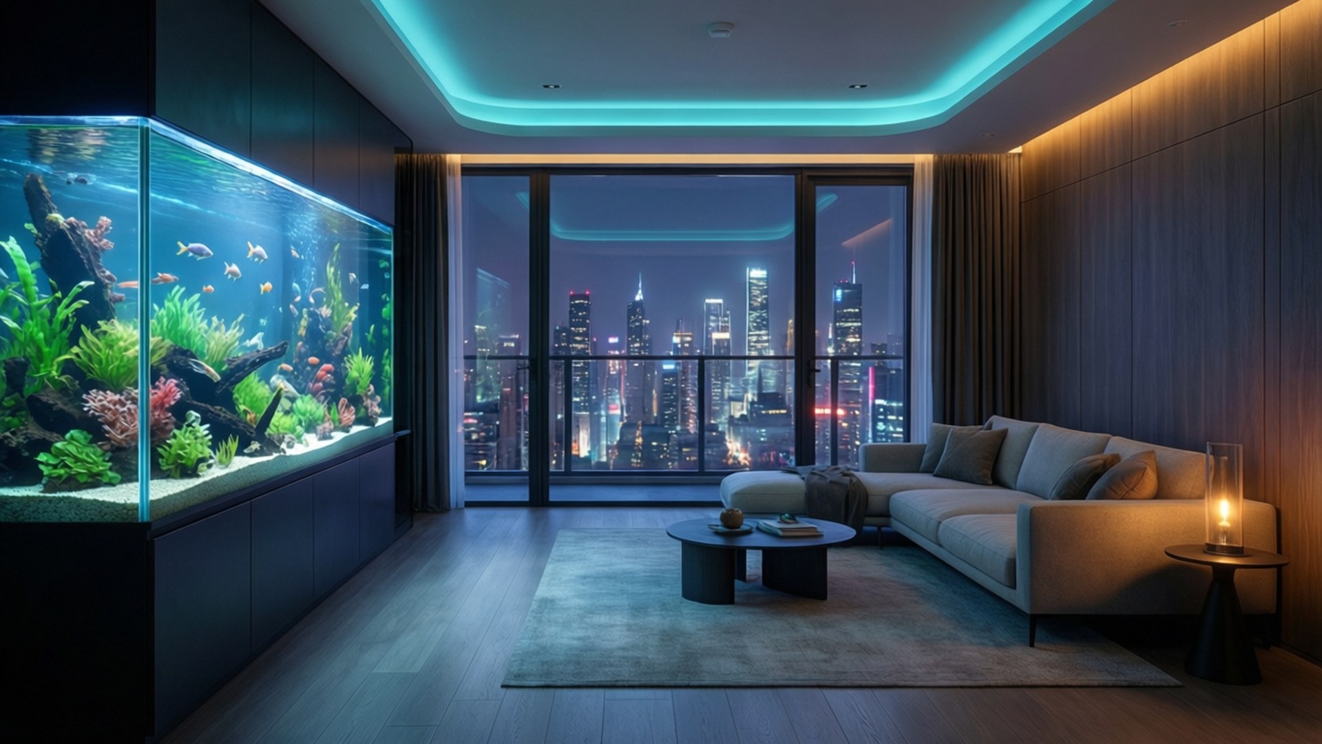 夜城頂層豪宅景觀 壁紙