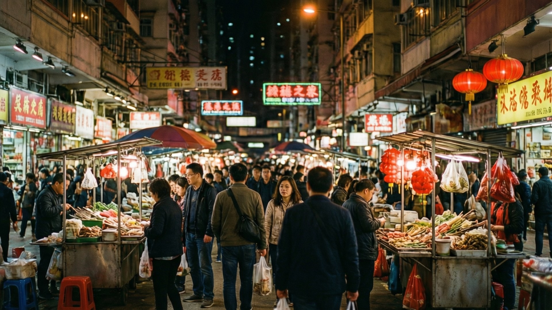 夜市流光 壁紙