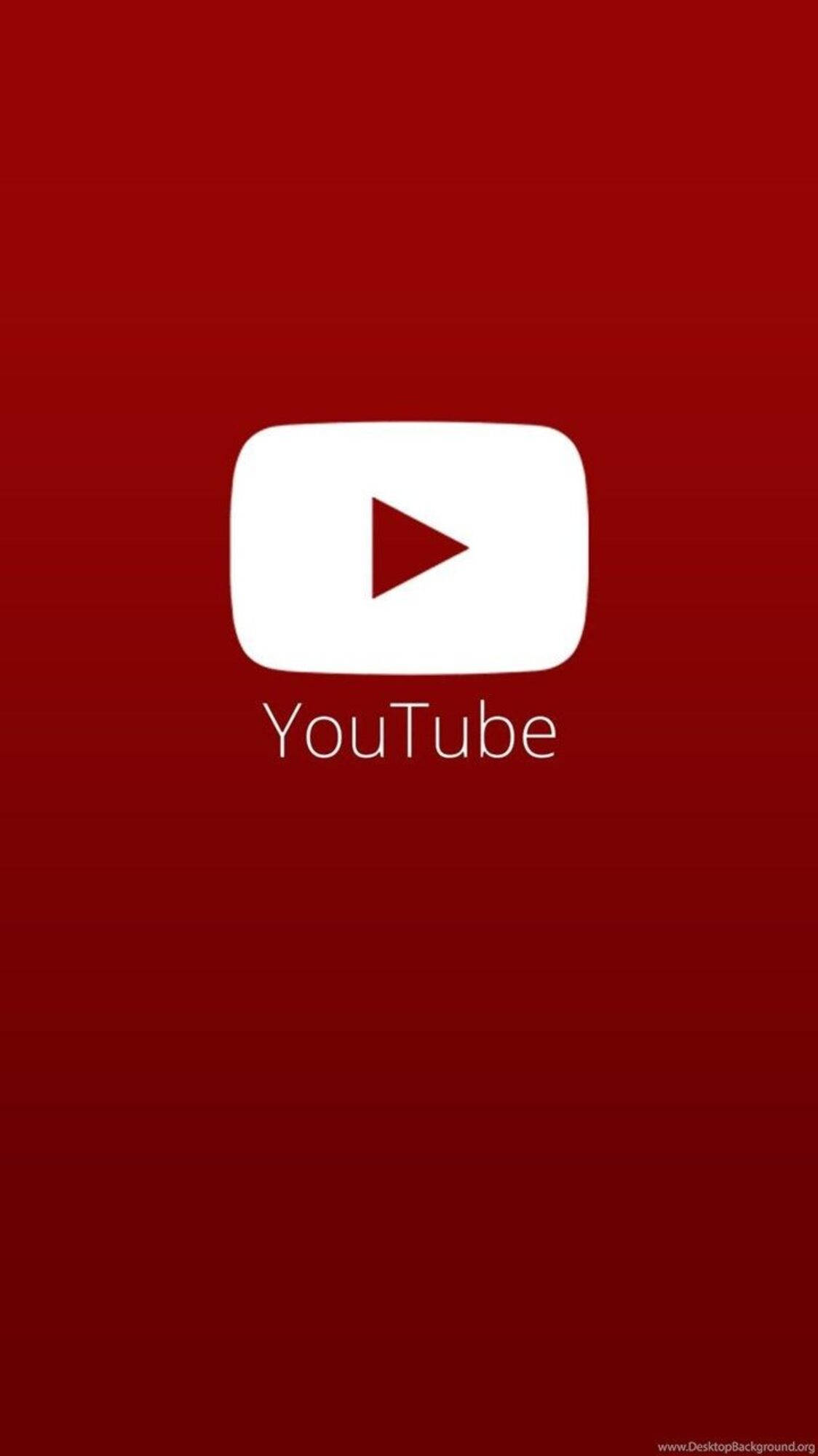 夜景城市天際線 壁紙 — 一個極簡的YouTube標誌，居中放置在帶有白色文字的漸變紅色背景上。