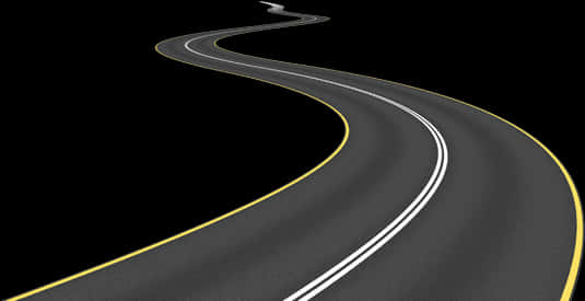夜間蜿蜒道路 壁紙