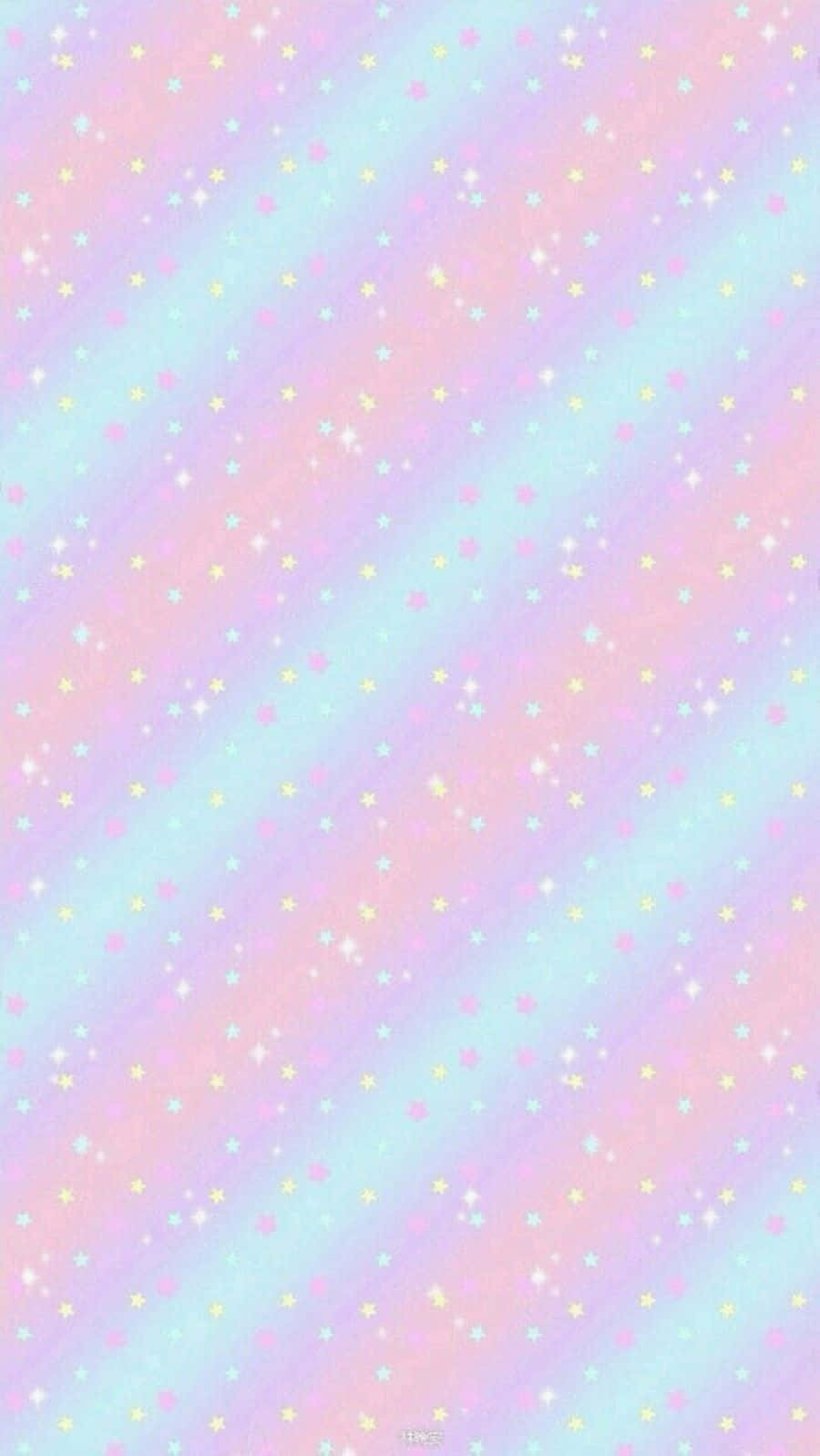 Aesthetic Star 桌布 壁紙 — 夢幻嘅粉彩漸變天空，充滿閃爍嘅彩色星星，創造出神奇嘅天體牆紙。