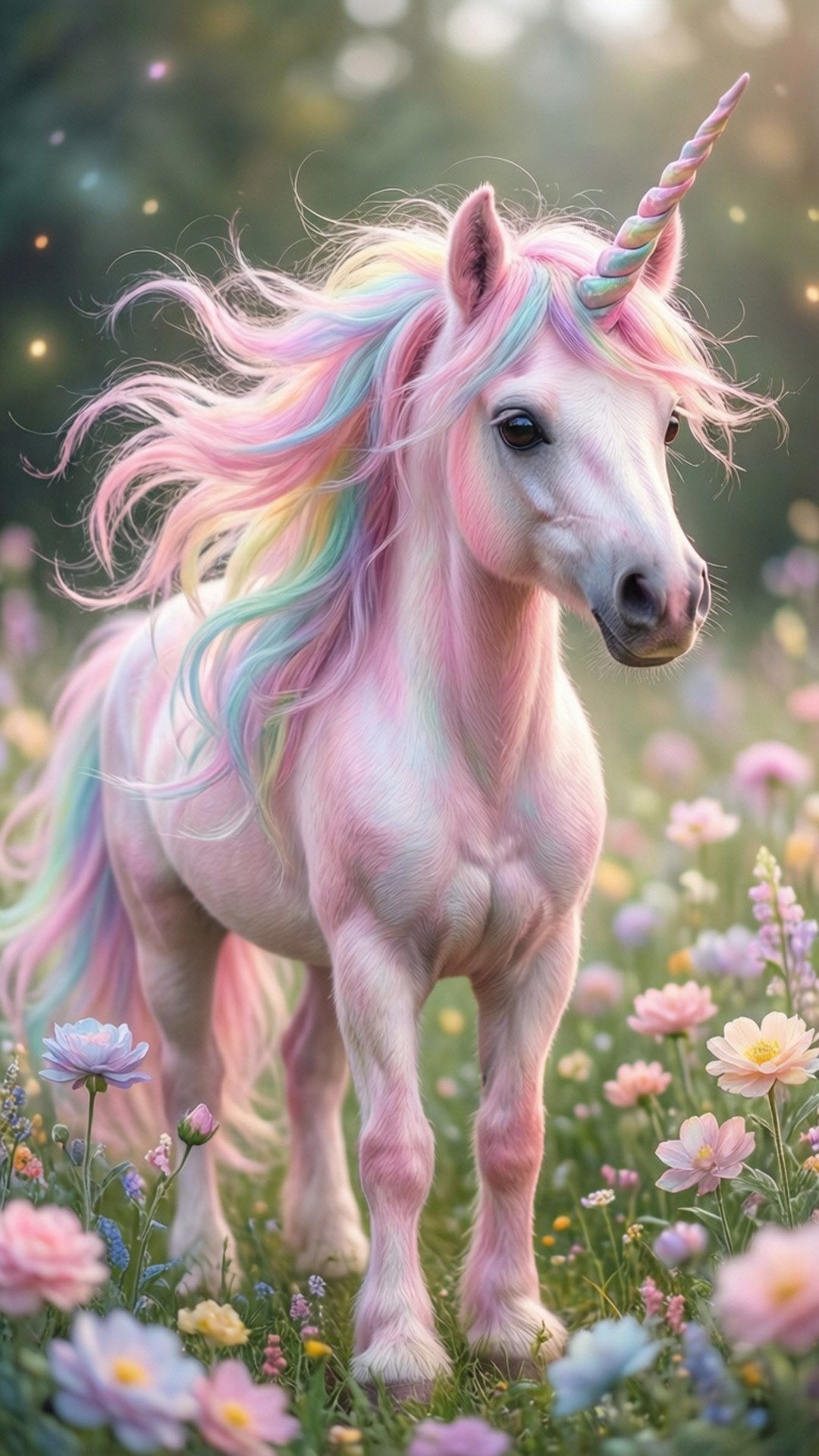 夢幻粉彩獨角獸 壁紙