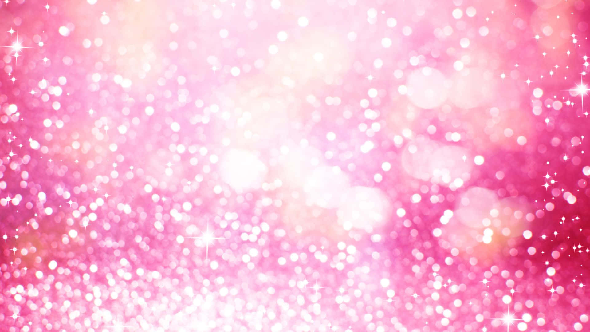 Pink Sparkles 桌布 壁紙 — 夢幻粉紅背景，充滿閃爍亮片和柔和發光散景燈光。