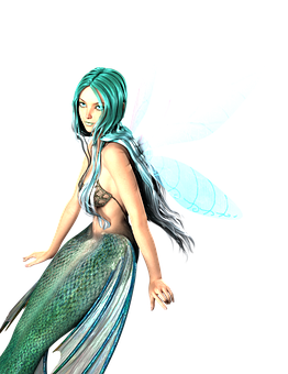 夢幻美人魚仙子混合體 壁紙