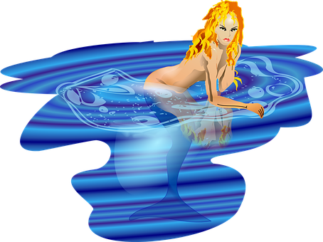 夢幻美人魚水影幻象 壁紙