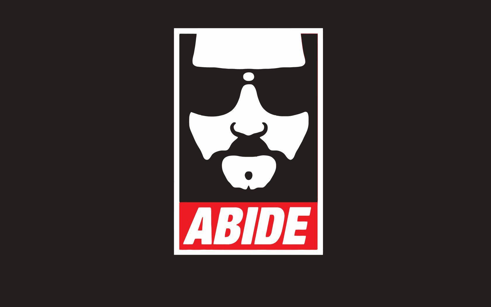 風格化的公牛頭圖形，紅色橫幅上寫著 ABIDE。