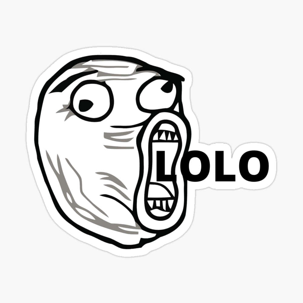 卡通臉用粗體文字喊著「LOLO」。